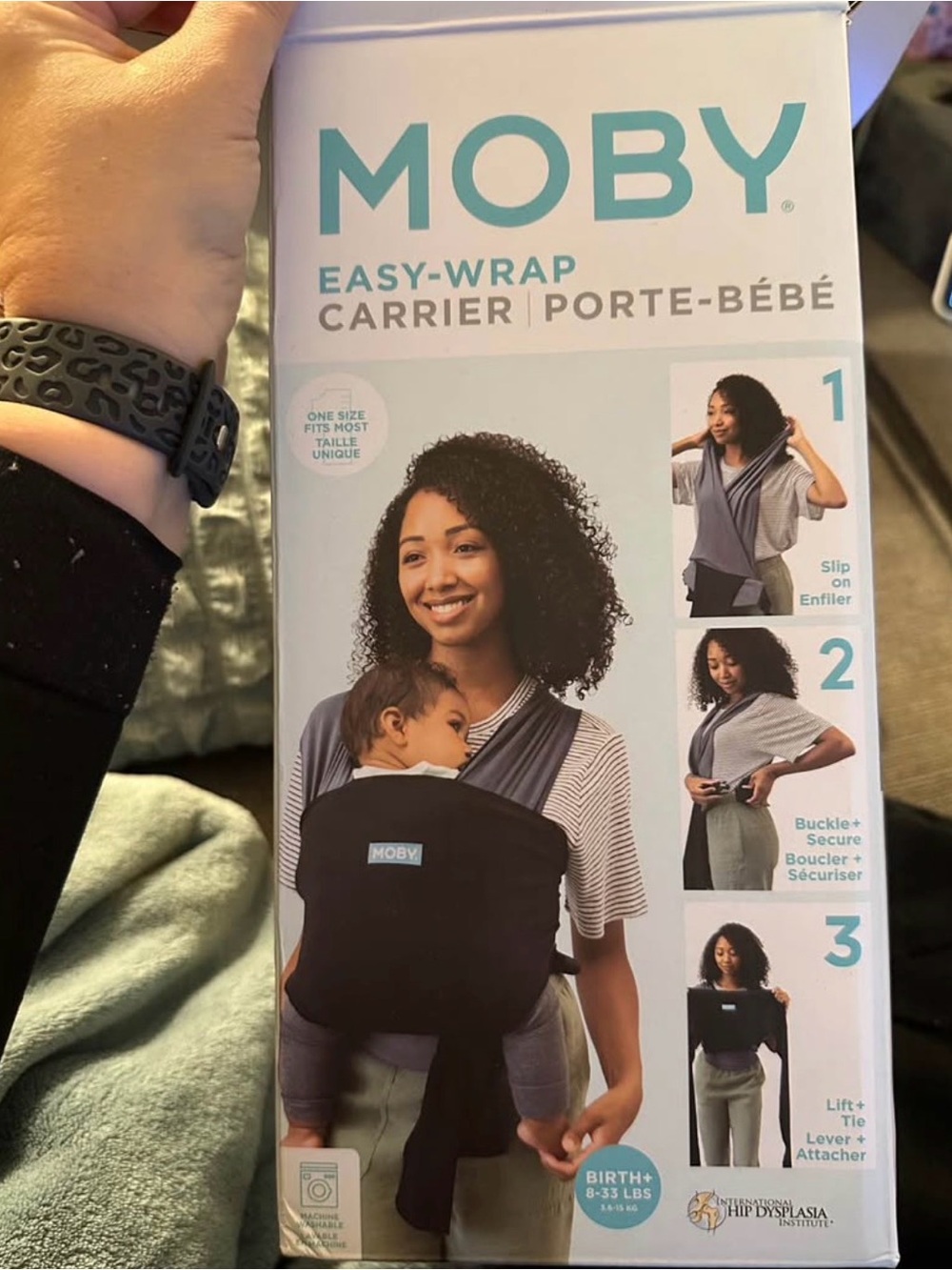 MOBY Easy-Wrap Carrier in Black - Kids Accessories